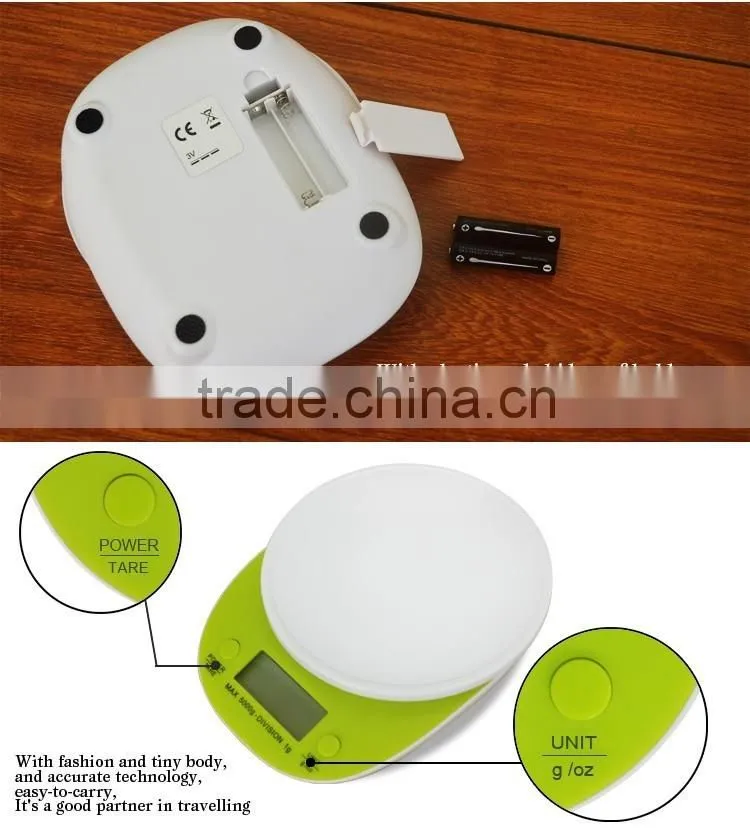 5kg Food Diet Kitchen Digital Scale electronic scales balance weight weighting LED electronic