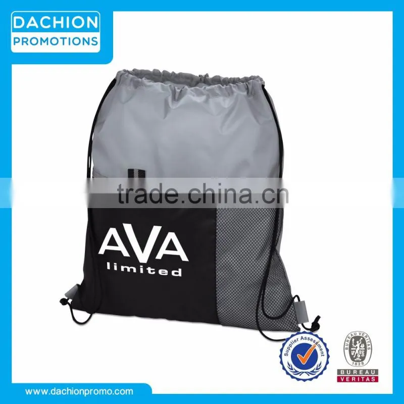 Logo Printed Farmer's Market Drawstring Mesh Bag