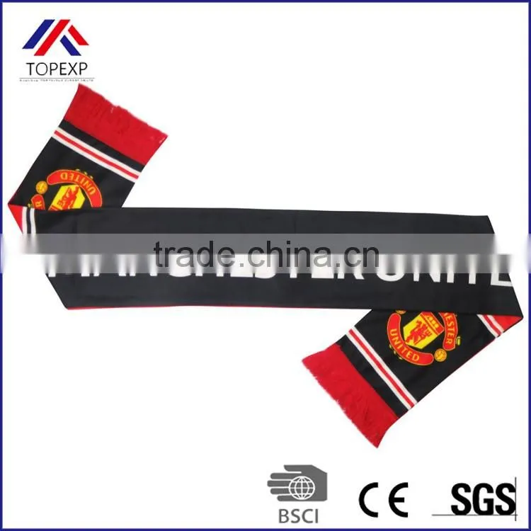 Professional Custom Knit Fan Scarf Jacquard Scarf