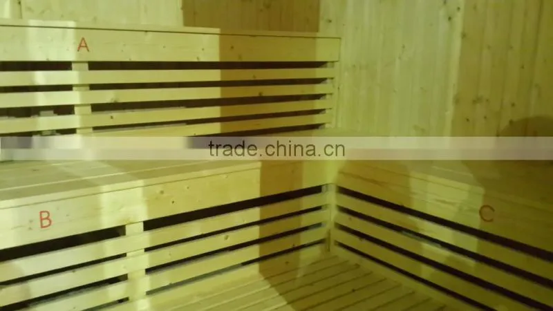 2015 newest real wood dry sauna room