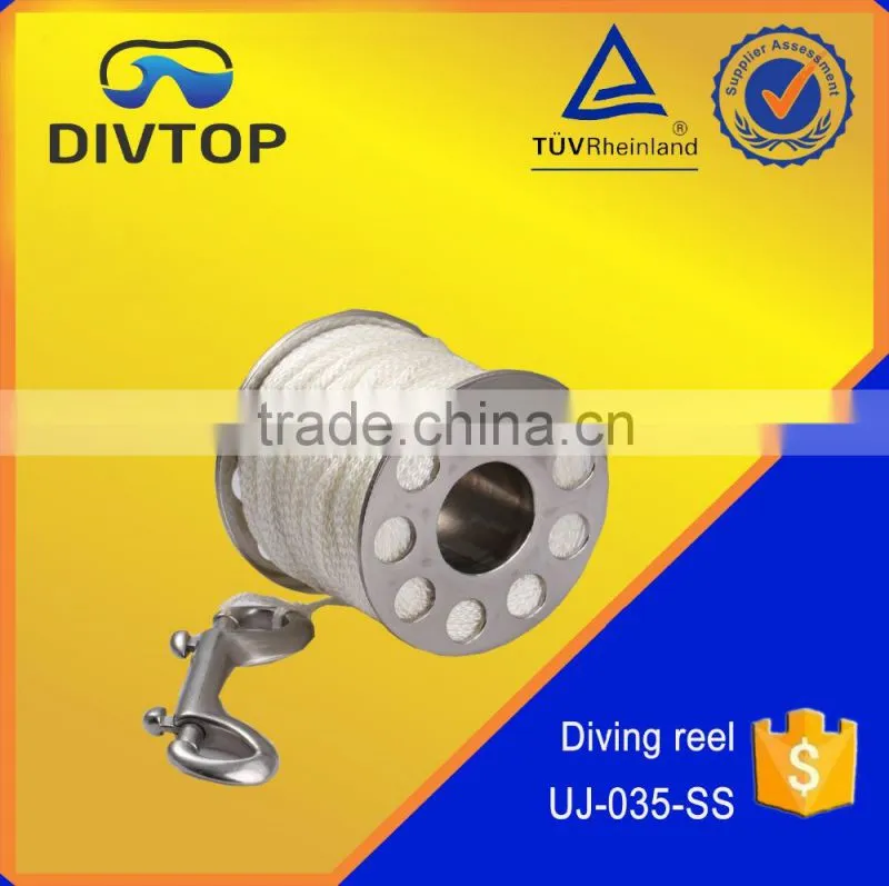 plastic dive reel fly reel nylon reel with brass hook