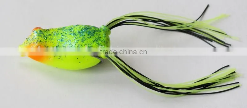frog fishing lure with 2 sharp hooks