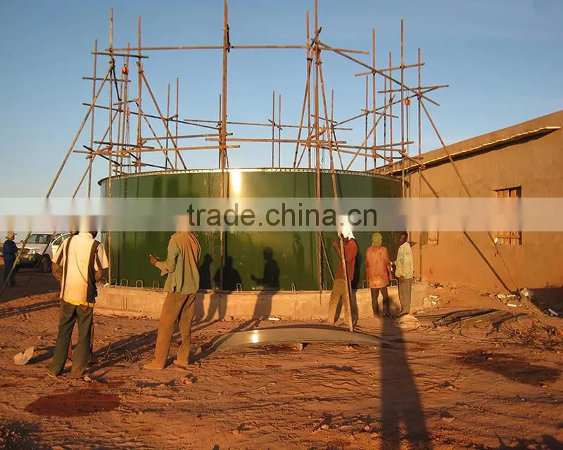 Large scale digesters tank silo container for abattoirs and farm live stock waste