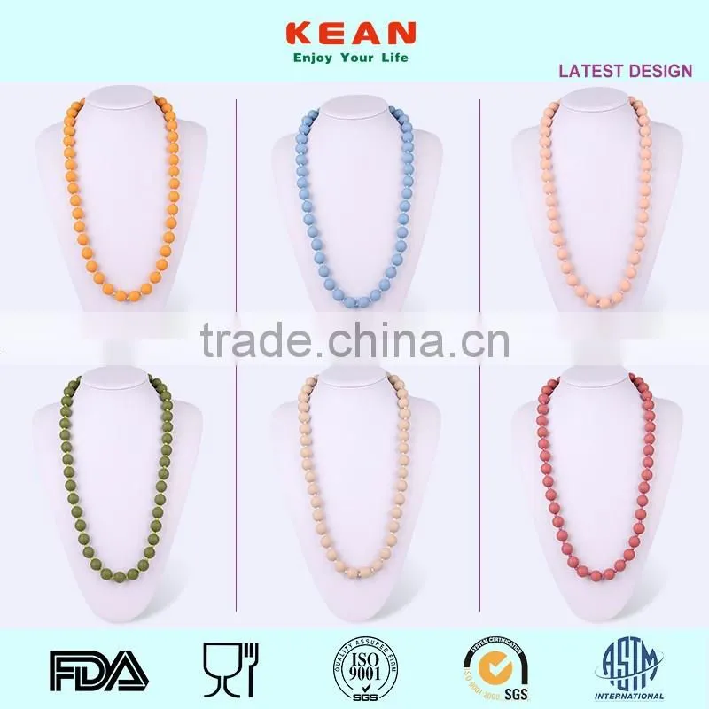 2016 newest design gold necklace silicone flower necklace