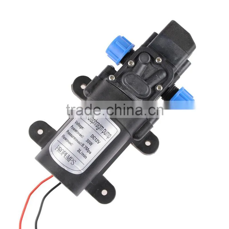 Hot Sale DC 12V 3L/min 30W Micro Diaphragm High Pressure Water Pump with Reflux Valve