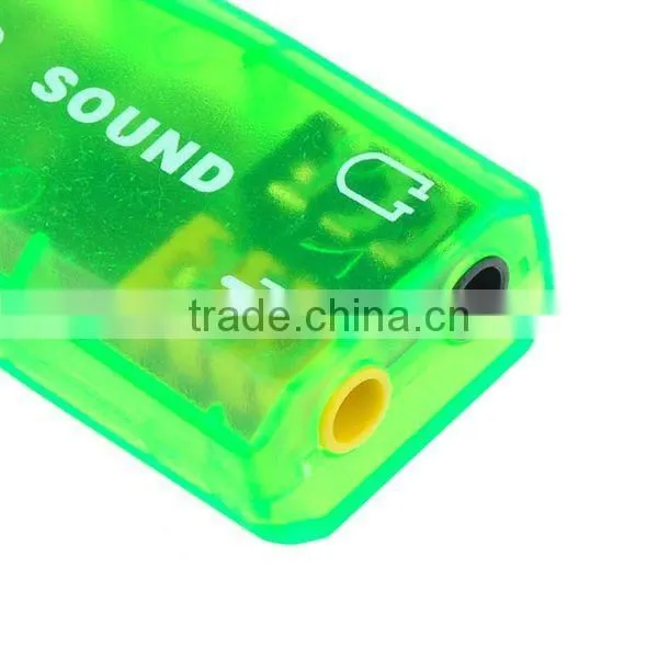 USB 2.0 to 3D 5.1 Audio Sound Card Adapter 3.5 mm for PC Laptop