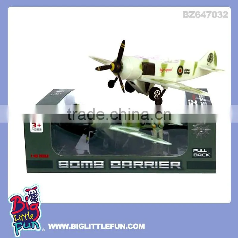 Pull back fighter plane toy with music and light