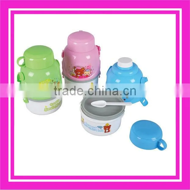plastic bottle with lunch box and cup for baby