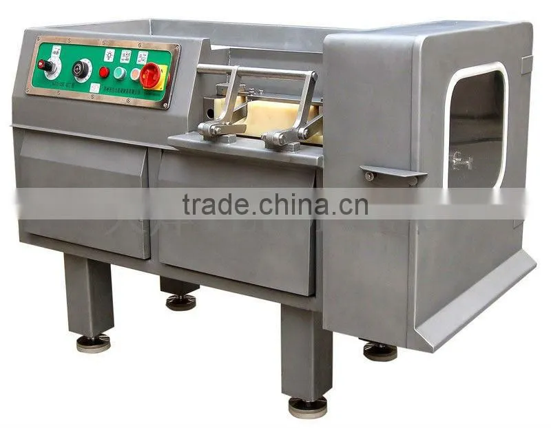 TW-350 Full-automatic stainless frozen meat dicer (Video)