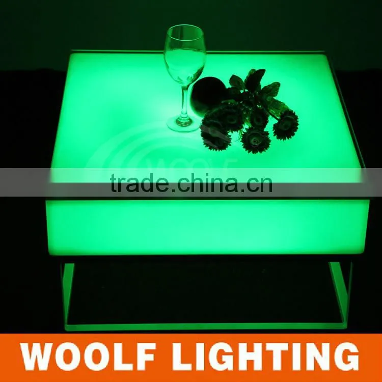 Remote Color Changing Waterproof LED Glowing Square Bar Table Household Dinner Table