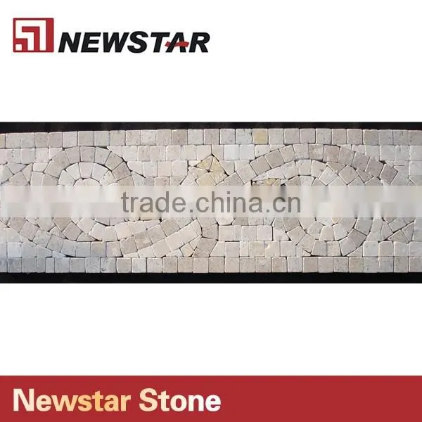 Newstar Tumbled Rock Natural Stone Travertine Tile Backsplash Mosaic