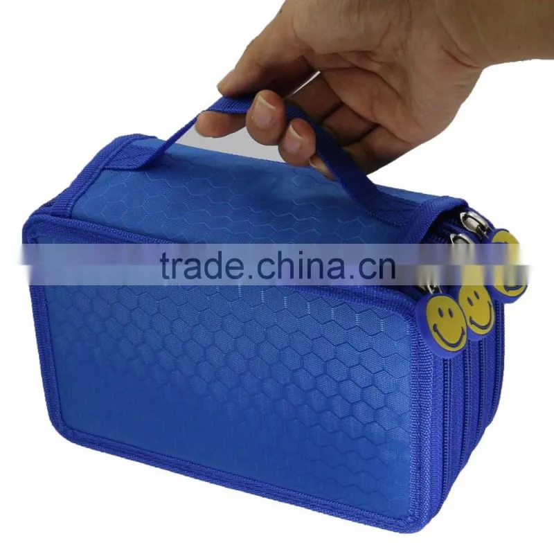 Factory Wholesale Anti Compression Zippered 72 Slots Colored Pencil Pouch
