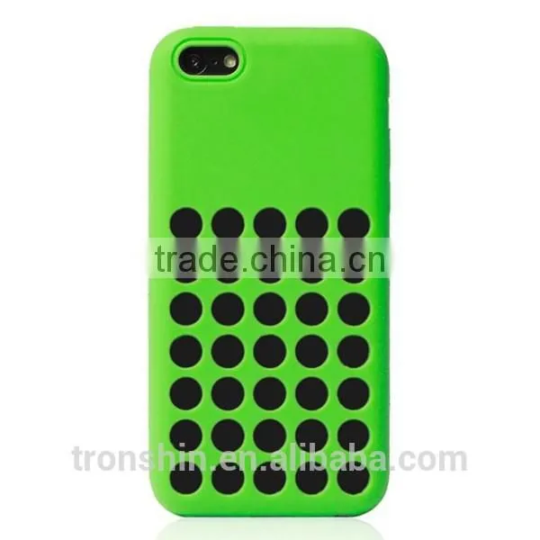 Light Orange Full Protective Soft Silicon Cell Phone Back Cover for iPhone5S