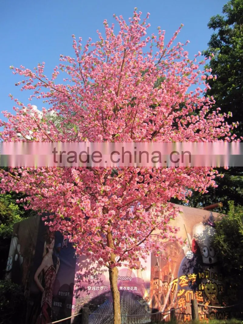 Wholesale man-made peach artificial blossom tree, artificial plant