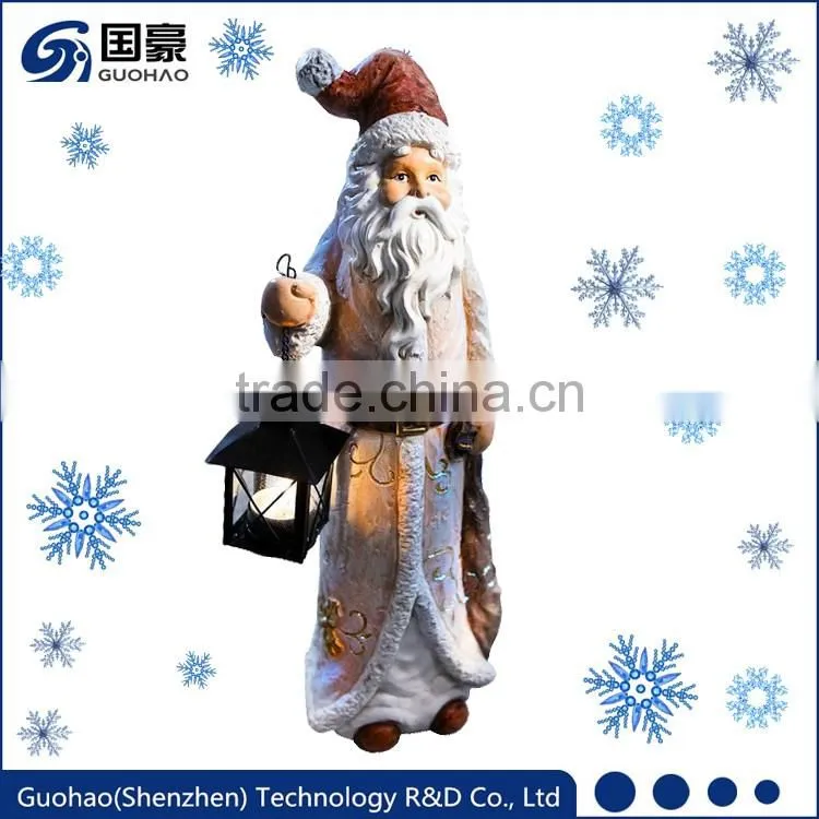 Christmas lanterns decor Garden Santas statue