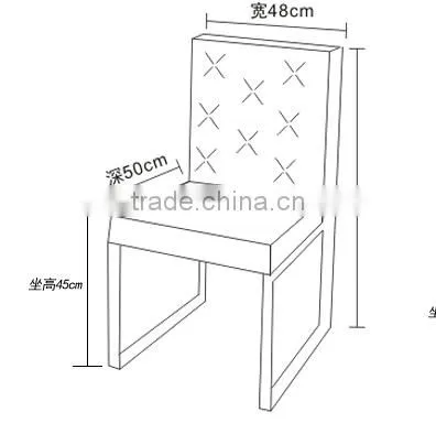 B8020 cheap pu cushion stainless steel cafe dining chair