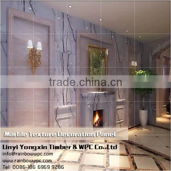 Decorative wall panels composite tile marble stone, Wall Cladding Marble texture UV board