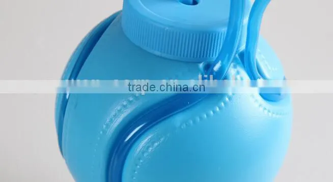new innovative plastic round drinking bottle kettle with cap and straw