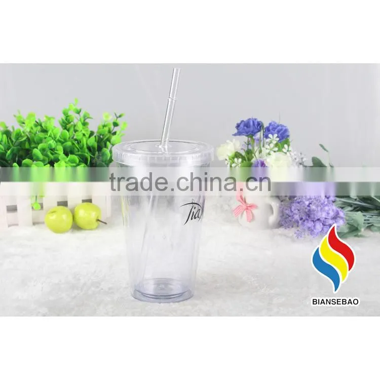 Promotion AS FDA passed plastic double wall tumbler
