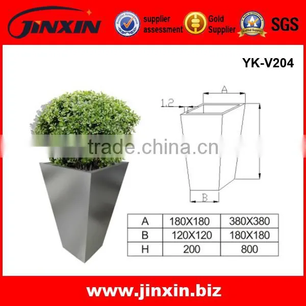 JINXIN Garden Stainless Steel Planter_Square Flower Pots_Metal Flower Pots