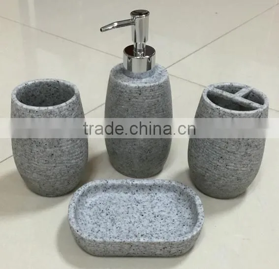 Bathroom set, set of SIX (WHITE)