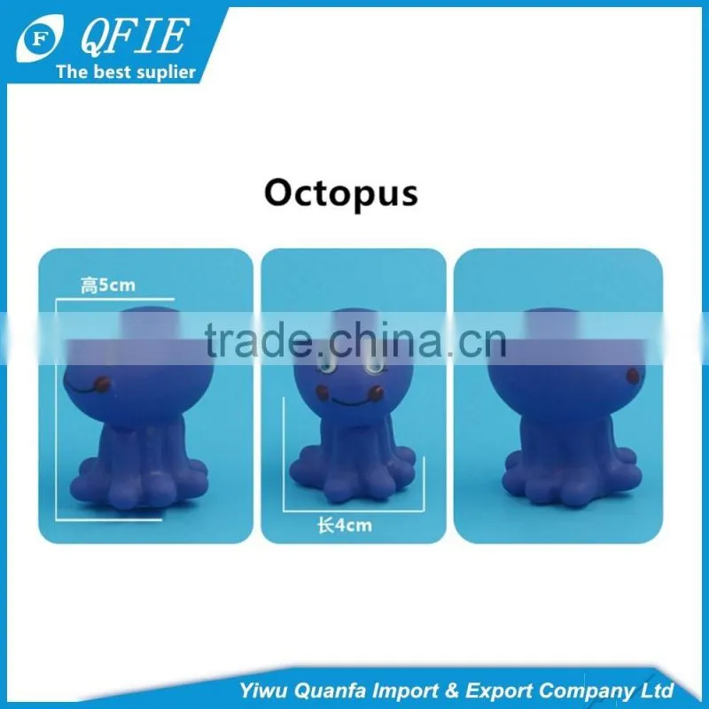 Promotional colorful soft mini lovely animal shape rubber floating animal toys for kids