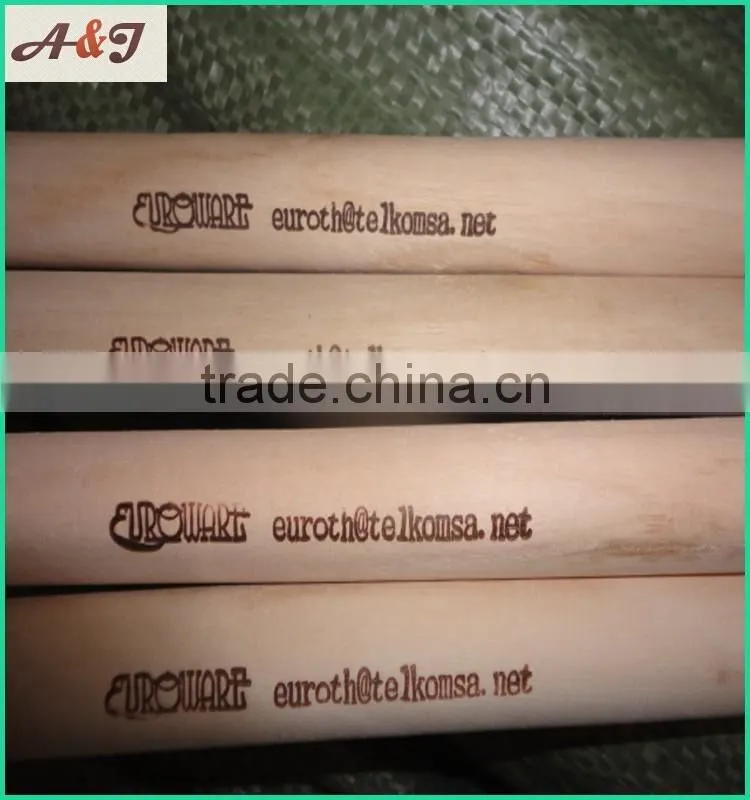 hot stamping logo natural wooden broom handle