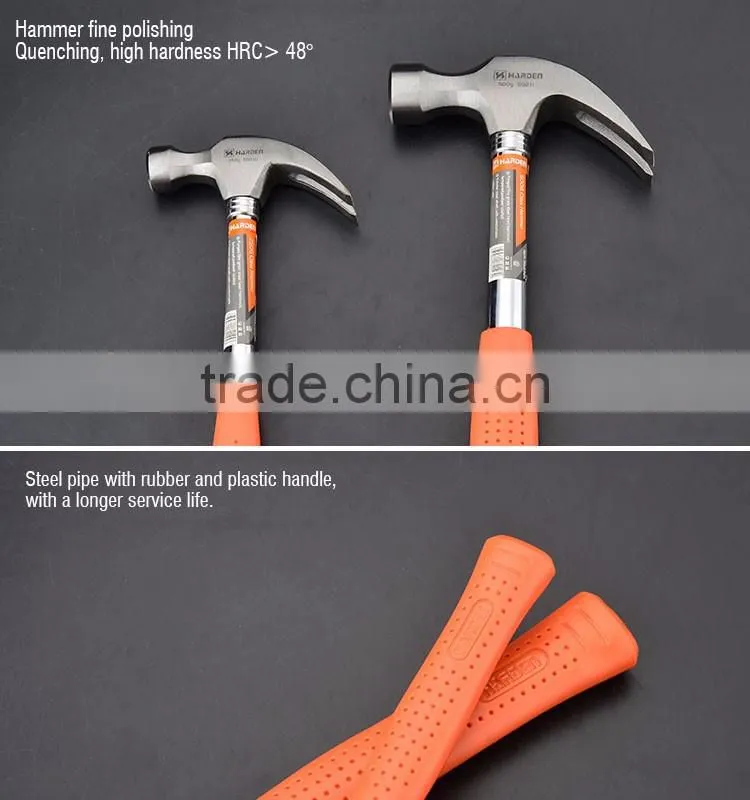 Professional Carbon Steel Claw Hammer With Tubular Handle