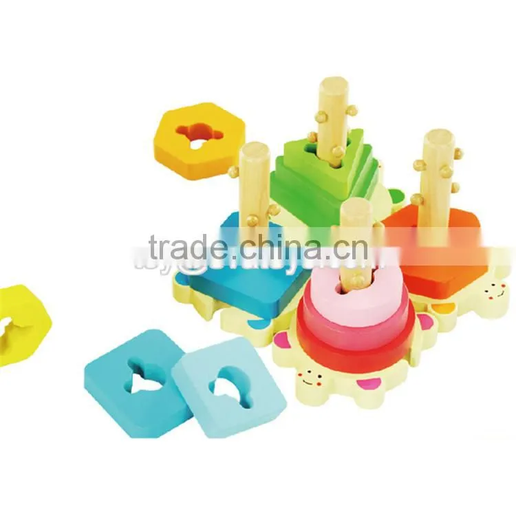 wholesale cheap kids educational geometry wooden pattern blocks W13E064