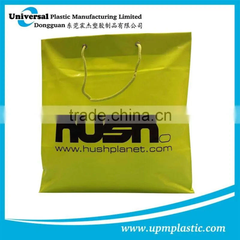 Eco-friendly Disposable degradable rope handle plastic carrier bag