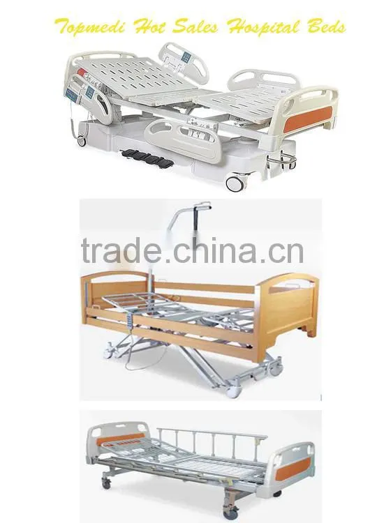TOPMEDI homecare hospital products 5 function wooden electric hospital bed
