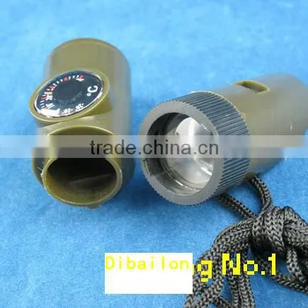 7 in 1 whistle compass with multifunction for survival