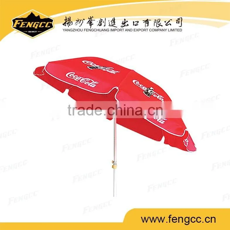 polyester standard size beach umbrella with cheap promotional price