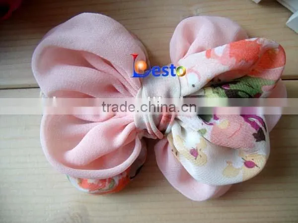 CF1104 Antique ribbon chiffon fabric bow tie for accesssories