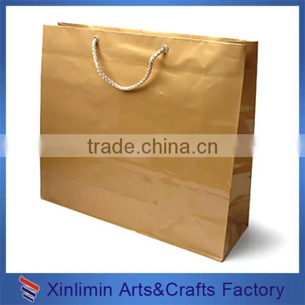 Custom Cotton handle strong gift shopping paper bags