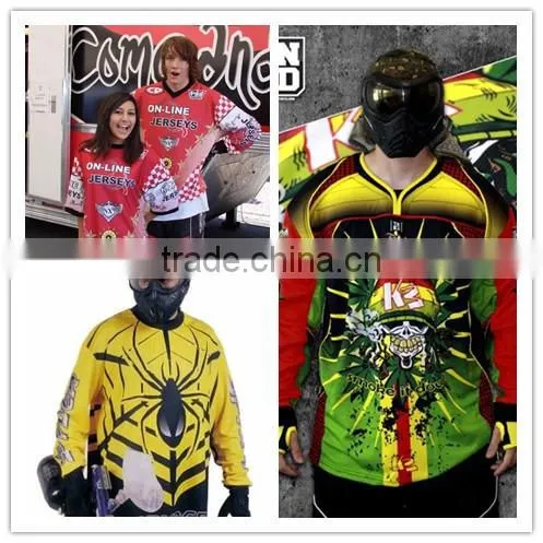 Top sale cool painball jersey classic custom /black camo painball jersey