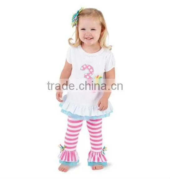 Girls 2 pcs set - short ruffle hem,childrens clothing,children wear,kid clothes