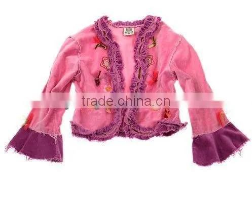 Beetlejuice Purple Pink Bows Flare Ruffle Velvet Velour Bolero Jacket