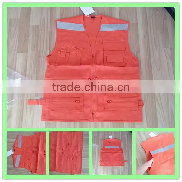 KINGLONG 2014 Hot Selling Wuhan Workwear Factory Multi Pockets Vest