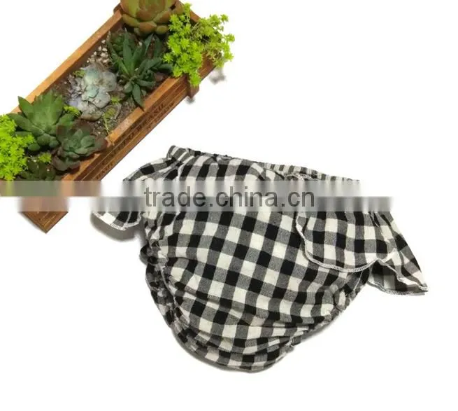 Flower Design Bloomer Grids Baby Shorts Diaper Toddler Infant Cotton Garments
