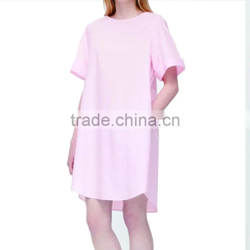 Latest casual design sexy night pink colour dress