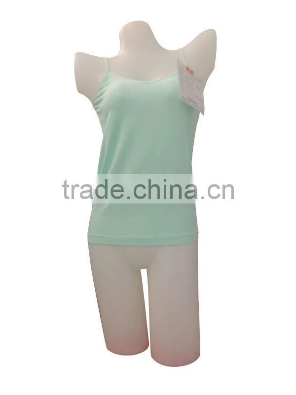 Nice quality one piece women singlet straps plain underwear V-neck ladies camisole