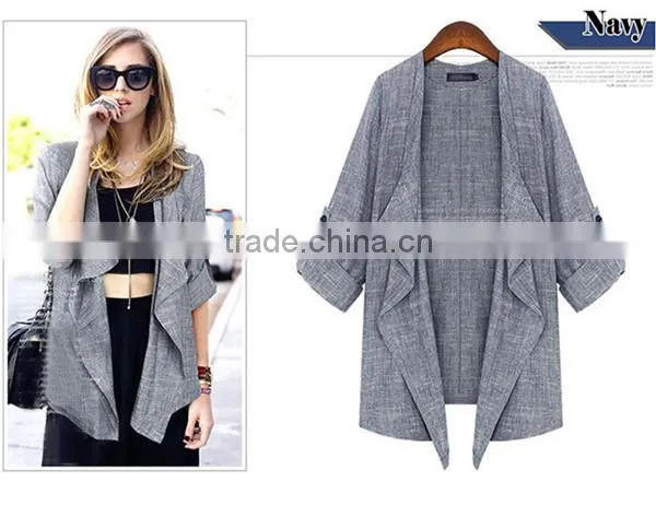 Summer and spring new arrival three quarter sleeve thin sweater,women coat,cardigan latest design