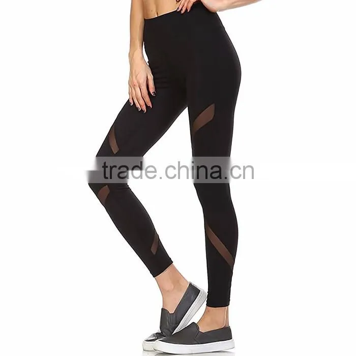 Wholesale women sport sexy mesh leggings for women yoga pants