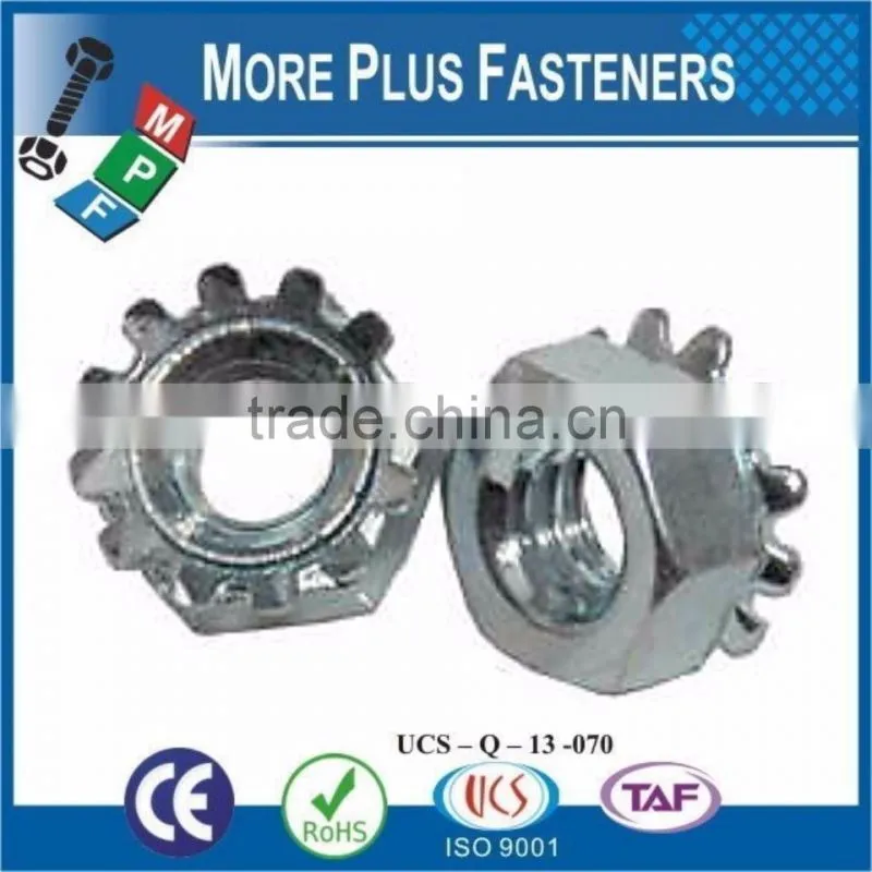 Made in Taiwan Black Oxide Plated Steel Stainless Steel Zinc Finish Steel Keps K Lock Nut