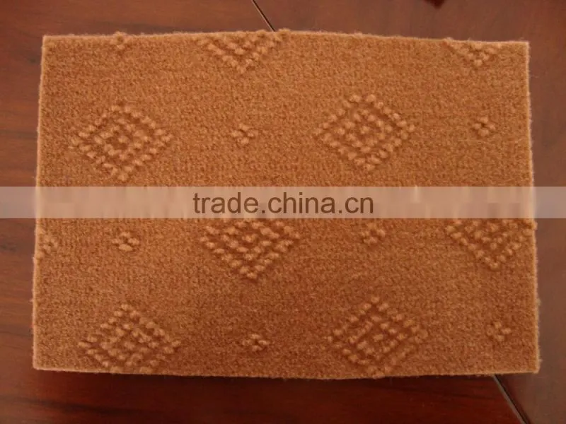 nonwoven polyester single Velour Jacquard carpet