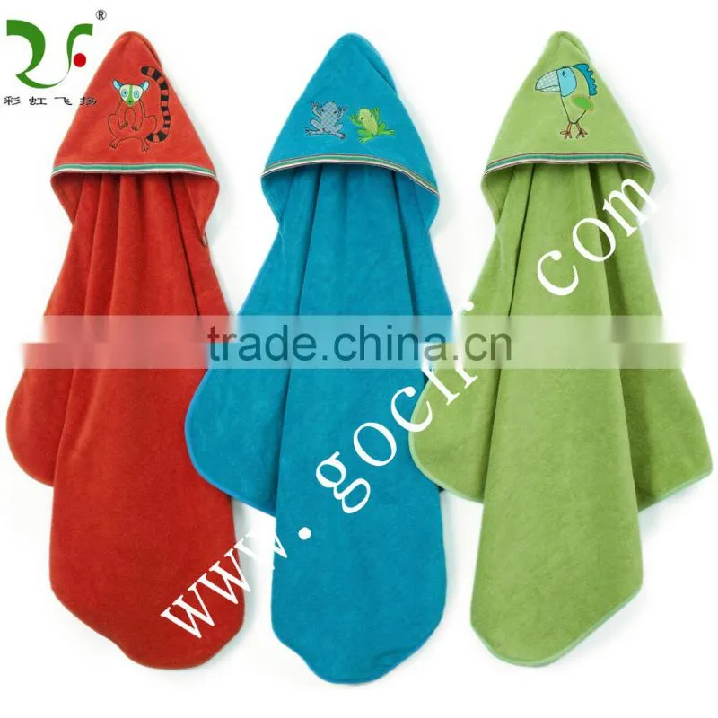 100% cotton toddlers hooded towels