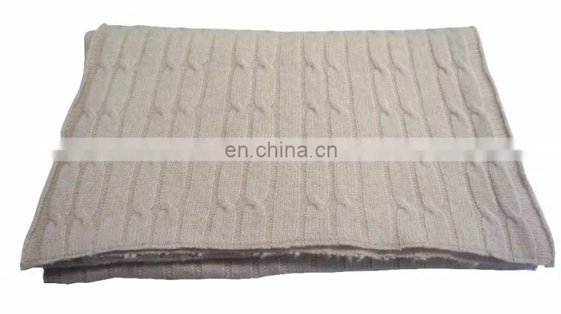 100% Cashmere Knitted Shawls ,Stoles {Cable Knit}