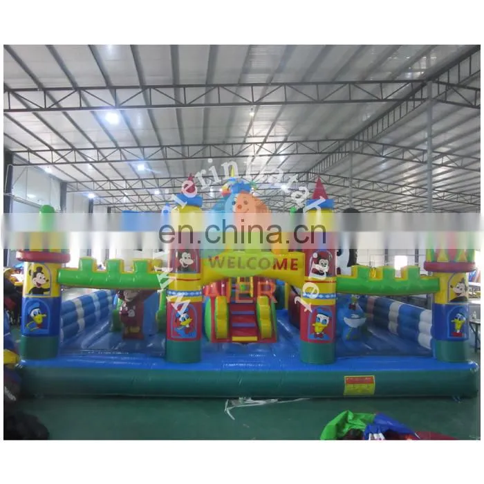 Custom design cartoon inflatable fun city