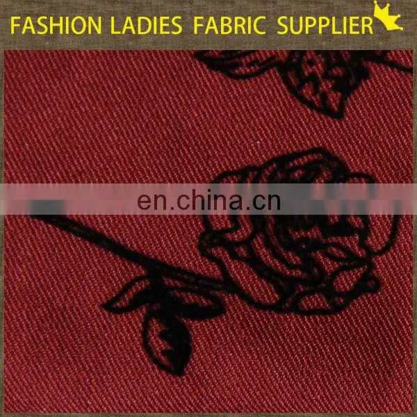 2014 high quality dress twill fabric ctn/poly/sp solid twill fabric flocking